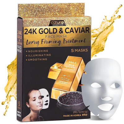 24K Gold and Caviar anti Aging Luxury Face Mask - Hydrating & Firming Facial Mas