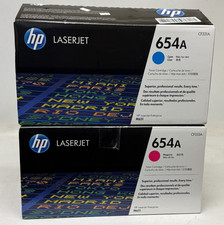 OPEN BOX HP LaserJet 654A CF331A - CF333A C/M - Lot of 2