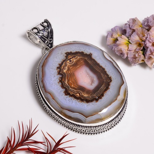 GEM-INSIDE Perline In Agata Botswana Marrone - 8x12 Mm, Forma Riso Oliva, 38 Cm, Per Gioielli Fai Da Te - 6