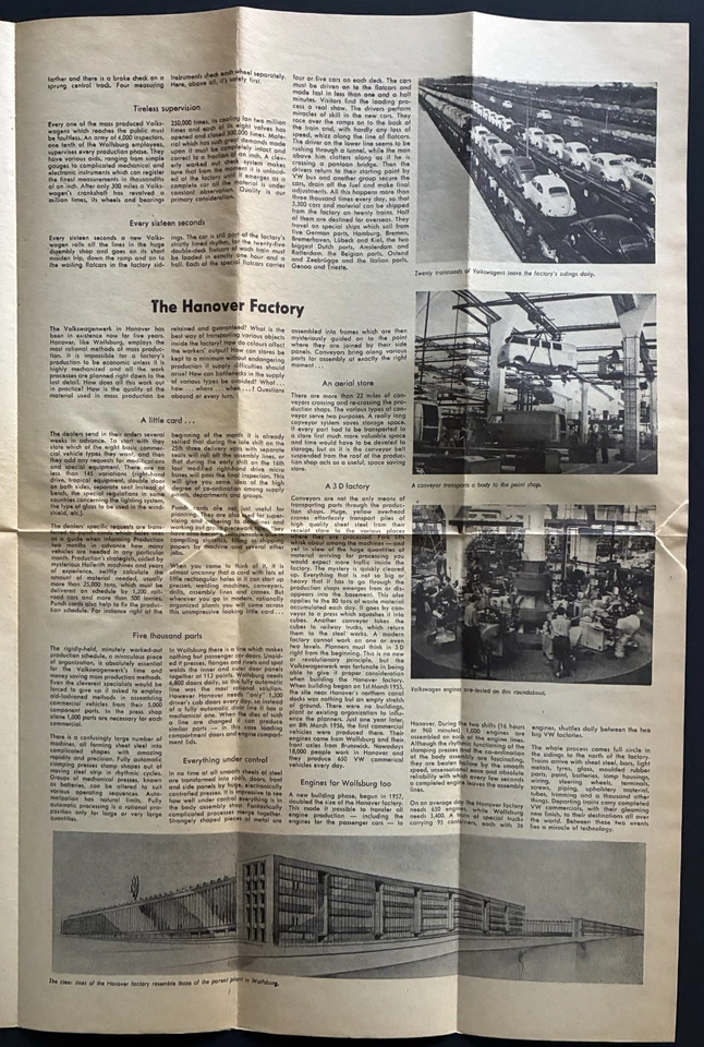 "VW News - para todos nuestros visitantes" pieza publicitaria estilo periódico raro  Foto 4 de 4