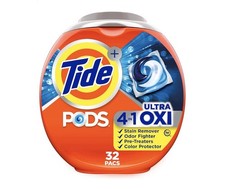 Tide 4-n-1 Ultra Oxi PODS Detergent do prania Pacs, 32 32 sztuki (opakowanie 1) 