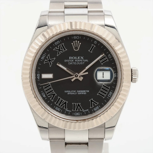 Rolex Datejust II 116334 SS×WG SS AT Gray-Face