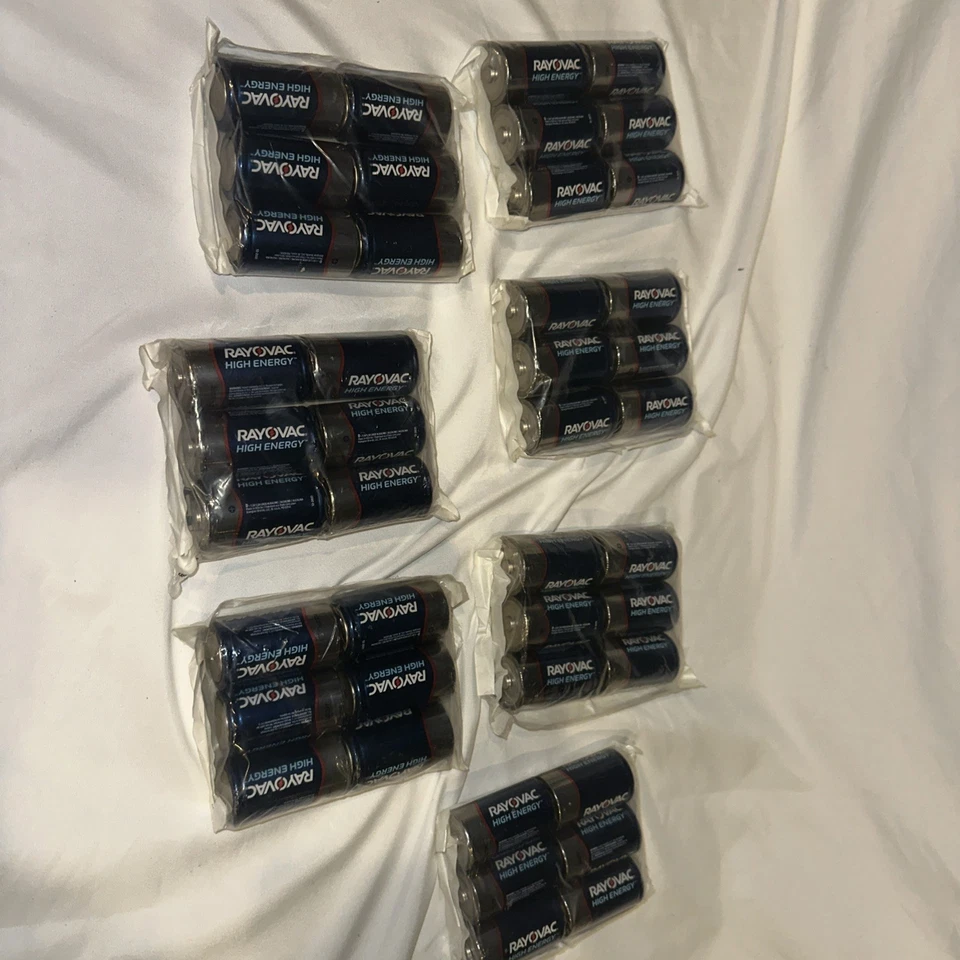 BATERÍA ALCALINA RAYOVAC HIGH ENERGY D-CELL - 1,5 V/12000 MAH Lote de 7 Bolsas NUEVA Foto 3 de 4