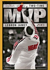 LEBRON JAMES 16x24 POSTER NBA BASKETBALL Miami Heat 2 Time Finals MVP NOS Unused