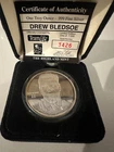 Drew Bledsoe New England Patriots One Troy Ounce .999 Fine Silver Round /1,500