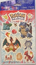 Pokemon Sticker Sheet 2 Sheets DesignWare Vintage Used