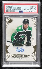 2022-23 SPx White Out Rookie Gold 2/15 Wyatt Johnston #WOR-WJ PSA 8 Auto 10el
