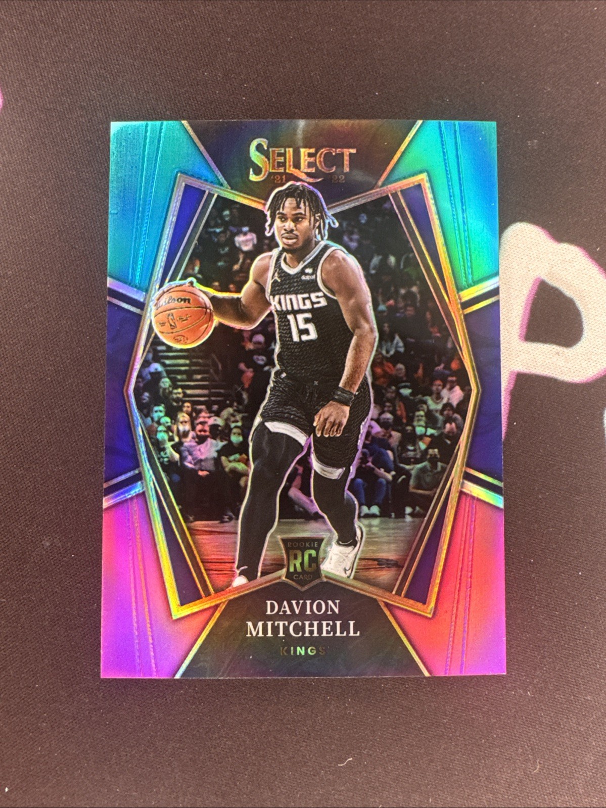 2021-22 Select Prizms Teal White Pink #118 Davion Mitchell /49 SP