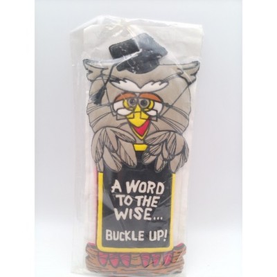 Jasco Buckle Up Friends Seat Belt Snap On Cover VTG Owl Deadstock NIP Unopened