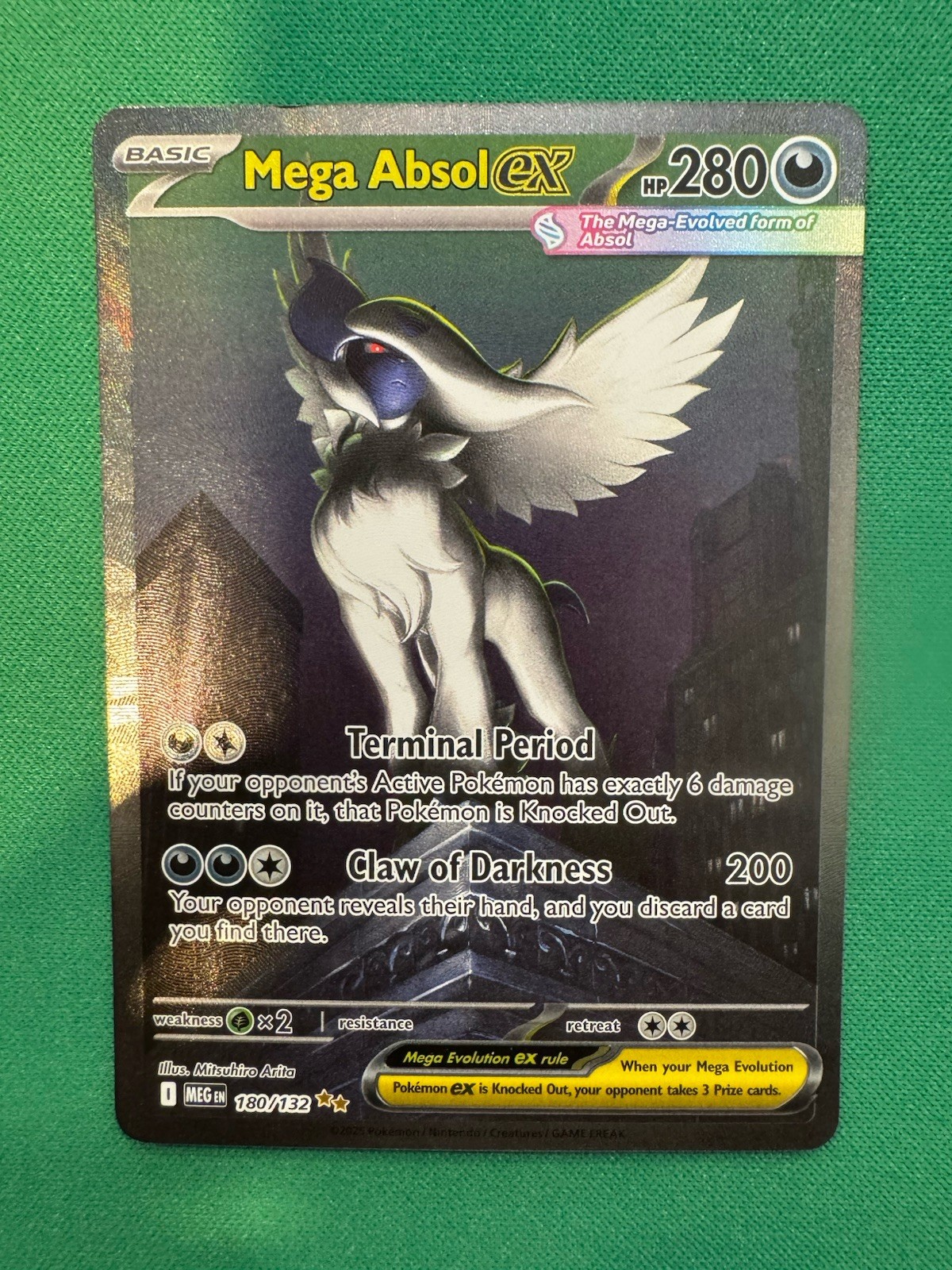 Pokemon TCG Mega Absol EX 180/132 Special Illustration Rare Mega Evolution LP