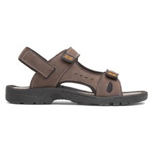 Mens Sandals Brown Adults Sport Easy Fasten Breathable Open Toe Gripped SIZE