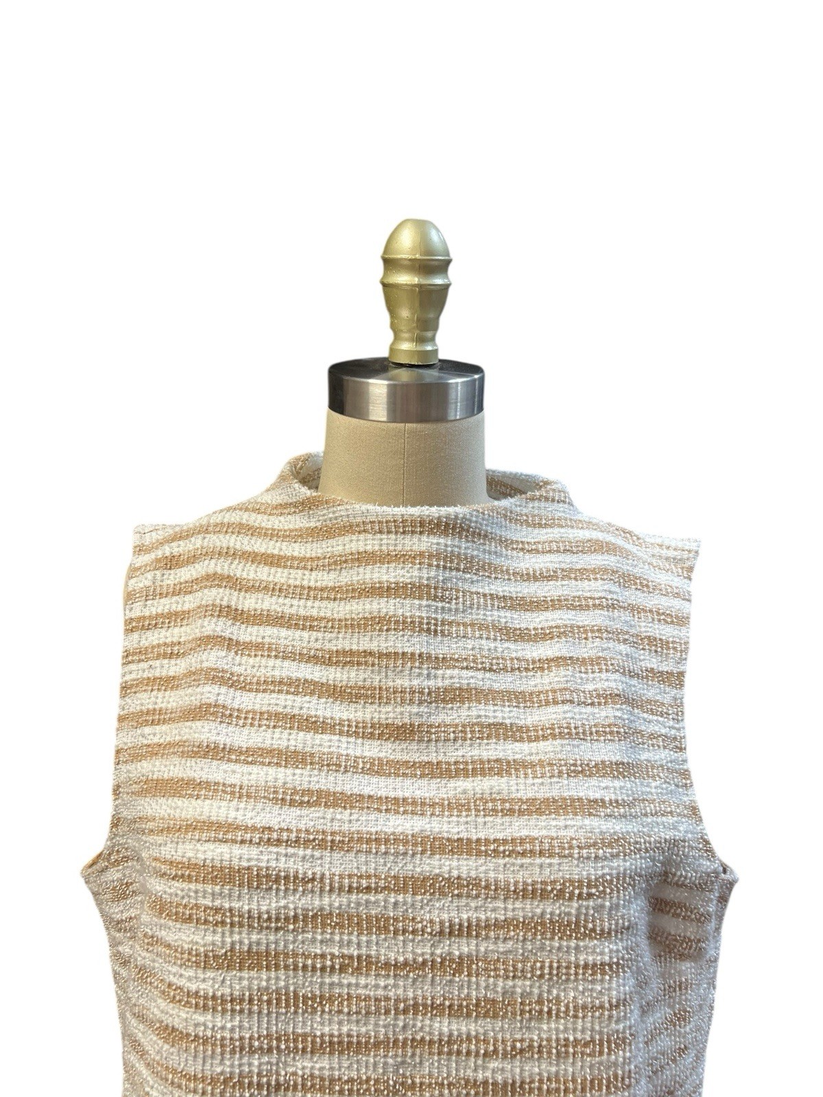 Talbots Button Detail Funnel Neck Shell Sunset St… - image 2