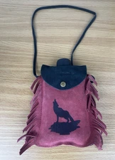 VTG Bloom Brothers Leather Pouch Water Bottle Animal Fox Travel Hiking Camping