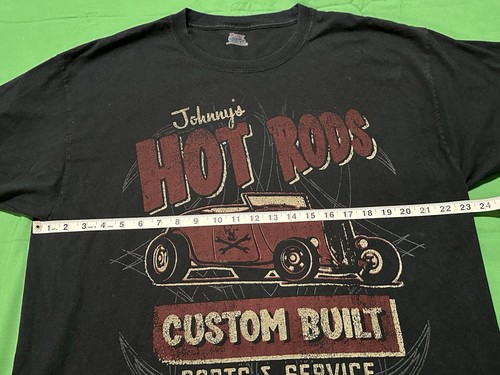 Johnny’s Hot Rods Roadster Auto TShirt Größe 2XL Kurzarm verwaschen schwarz Look Vintage - Bild 8 von 16