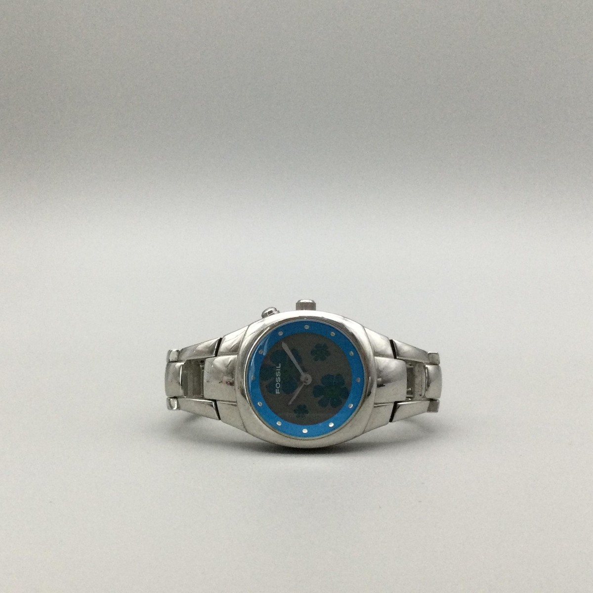 Fossil Big Tic Womens Watch 23mm Blue Floral Dial ES-9675 New