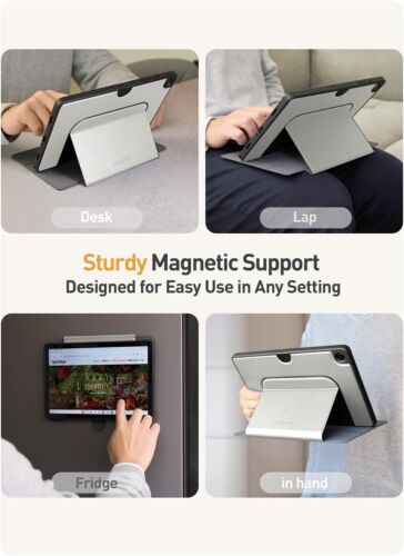 For Galaxy Tab A9 Plus Case Poetic Magnetic Fidget Mount Folio Stand Cover Gray - Picture 6 of 6