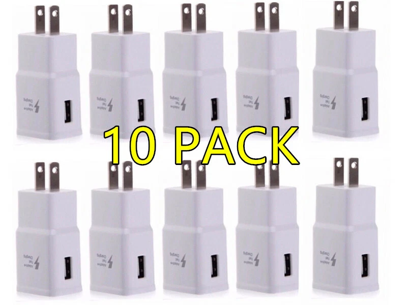 10X Adaptive Fast Charging Wall Charger For OEM Samsung Galaxy S7 S8 S9 S10 S10+ - Image 2 of 4