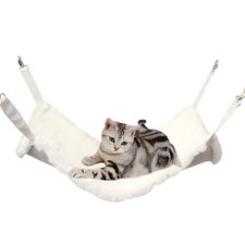 Andiker Cat Hammock, Reversible Cat Cage Hammock with Metal Hooks for Cats fo...