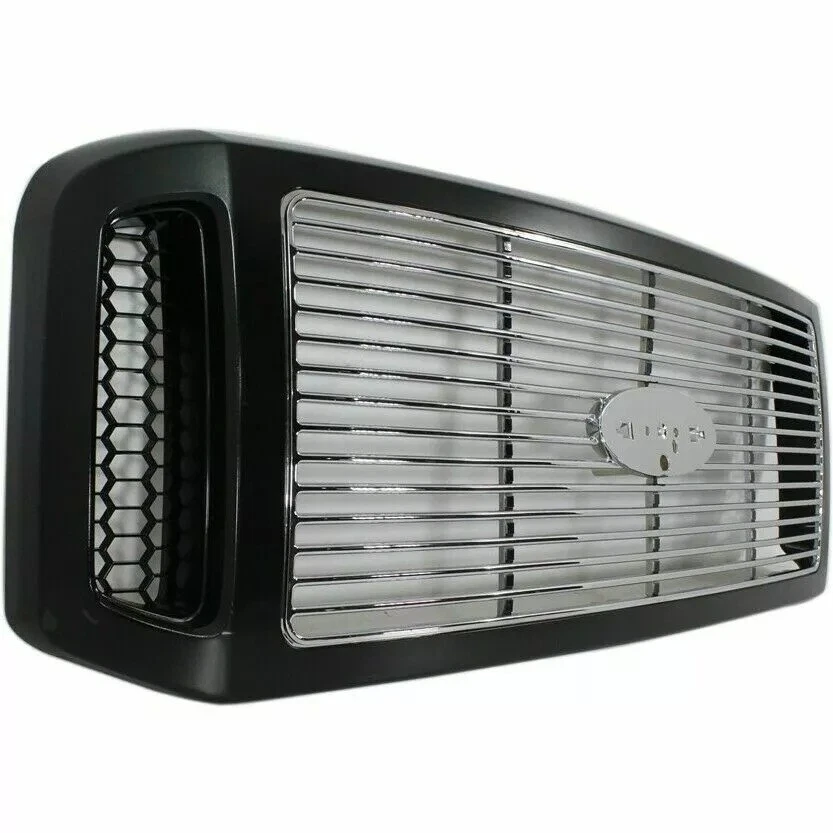 NEW FRONT GRILLE BLACK WITH CHROME BILLET FOR 2005-2007 FORD F-250 SUPER DUTY Foto 3 de 4