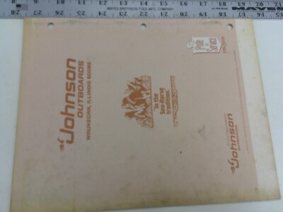 1980 Johnson Sea Horse Parts Catalog V-6 Model J175TXCS BIS | eBay