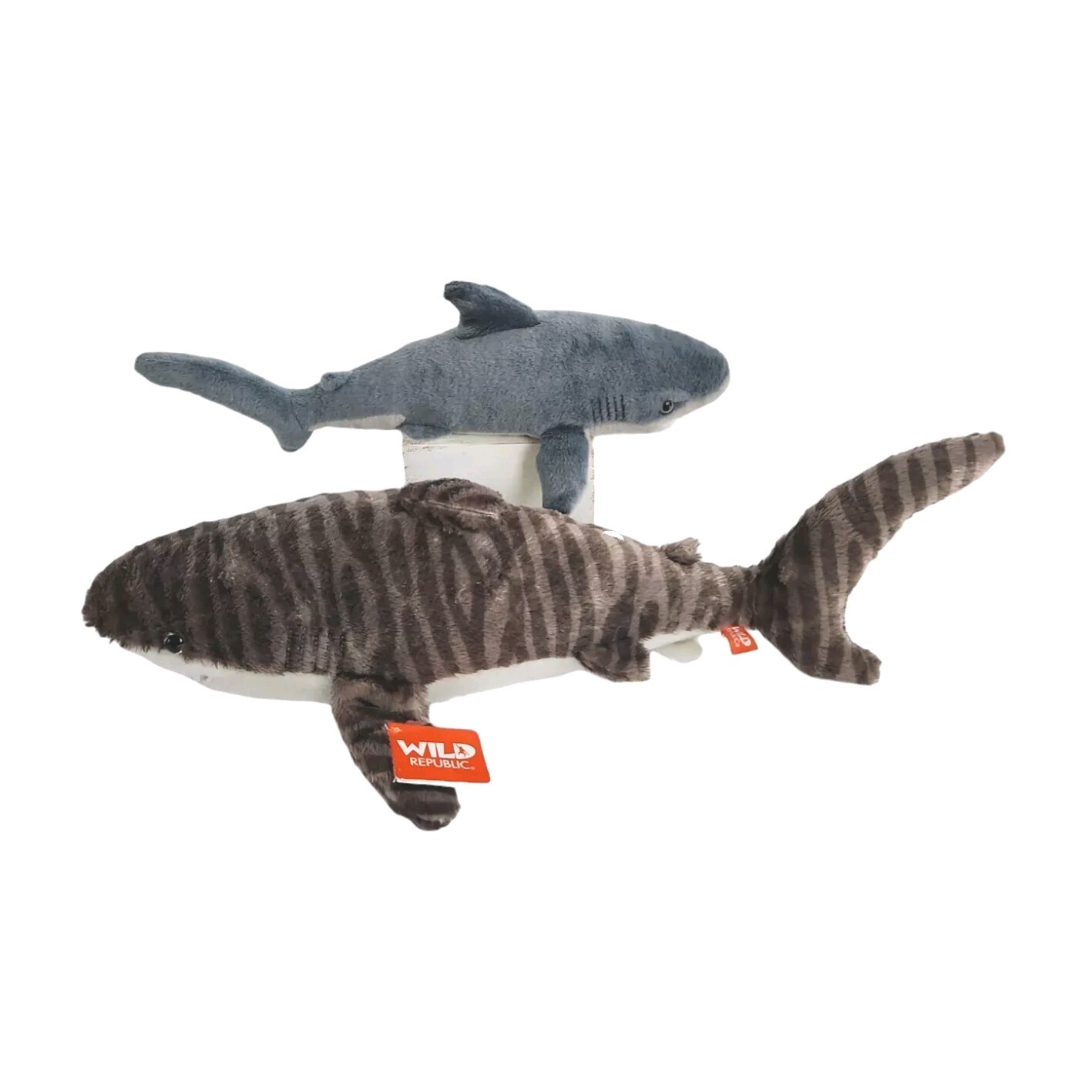 Wild Republic Shark Plush Lot Of Ocean Stuffed Animal Tiger