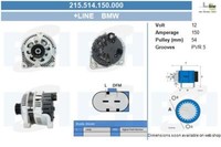 BV PSH Lichtmaschine Generator 150A 12V FüR BMW 3Er Touring 320D 318D 330D