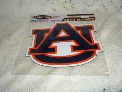 AUBURN UNIVERSITY 6'' BLOCK A U AUTO  MAGNET NEW FACTORY SEALED 