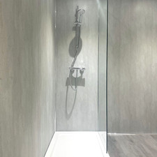 Image of White Lava Matt 1m x 2.4m PVC Shower Wall Panel 1000mm Wide Bathroom Cladding