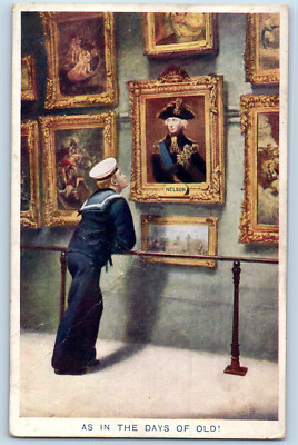 London England Postcard As In The Days of Old c1940's APO Oilette Tuck Art