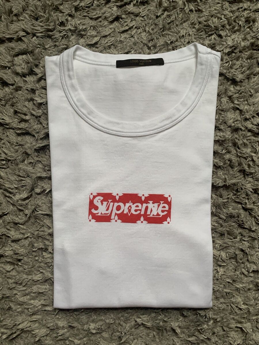 Louis Vuitton x Supreme 2017 Box Logo T-Shirt S