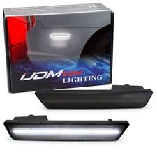 Smoked Lens White LED Rear Side Marker Lamps For Dodge 08-14 Challenger, Charger