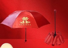 Red Holding Umbrella wedding supplies vintage look Chinese umbrella K1036-4
