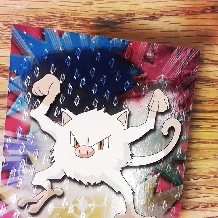 Mankey 56 - TOPPS Pokemon Card - Textured Foil - Flames