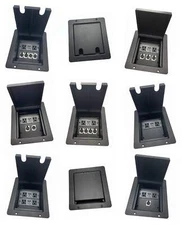 USA Made PROCRAFT MINI FEED-THRU RECESSED Stage Pocket/Floor Box No Soldering