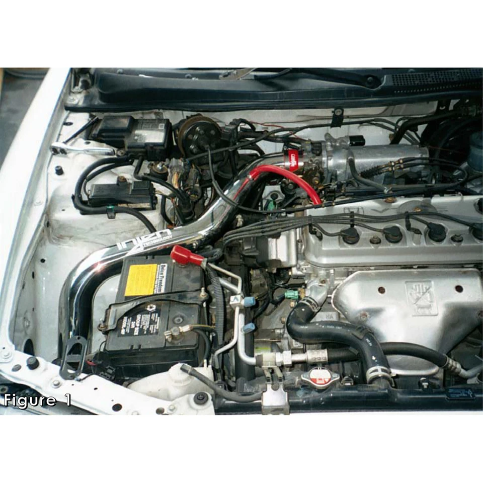 Kit de admisión de aire frío de aluminio negro Injen RD1650BLK para Honda Accord 1994-97 2,2 L Foto 3 de 4