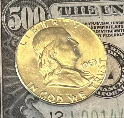 1963-D Silver Benjamin Franklin Half Dollar - GEM - Proof Like Blazer