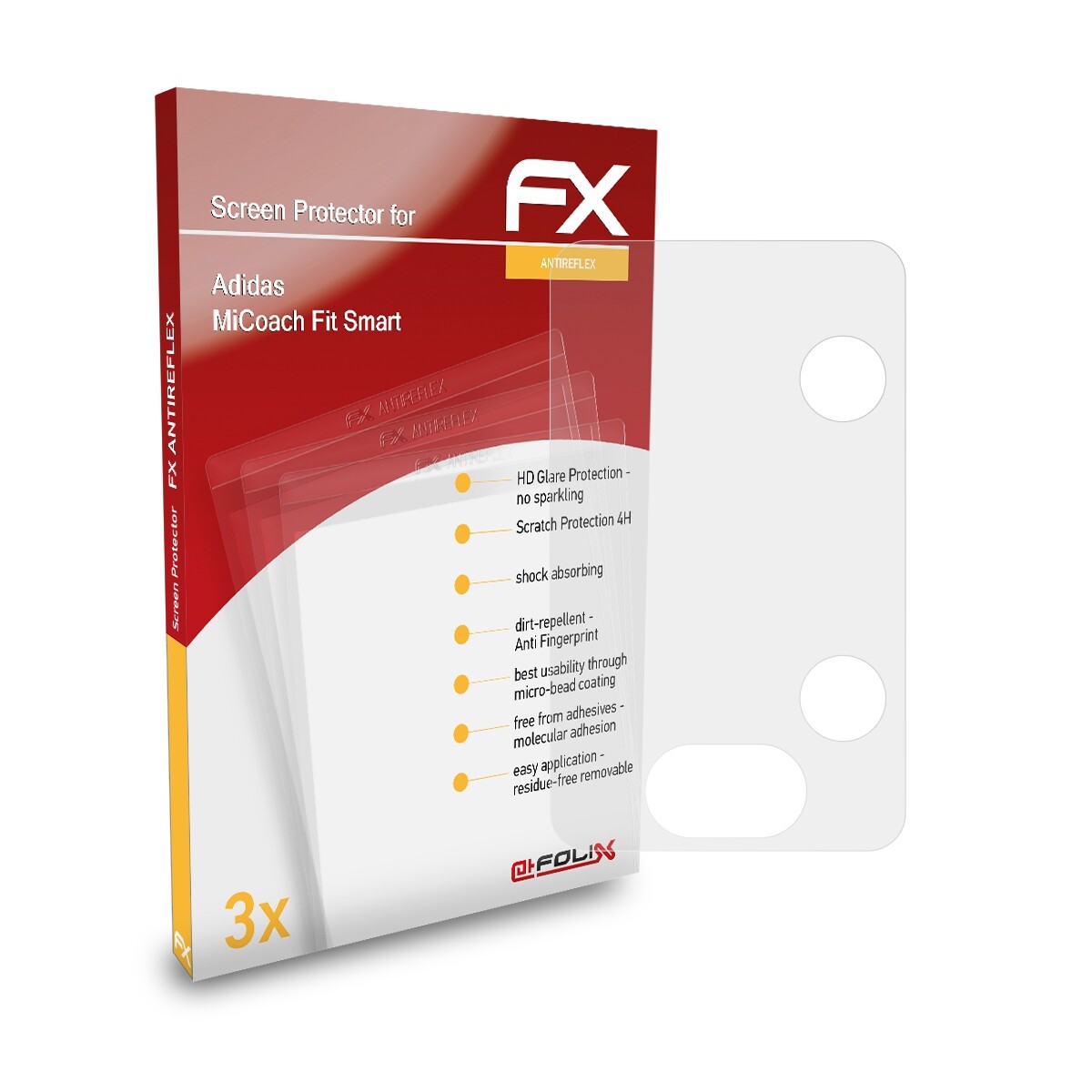 atFoliX 3x Film Protection d'écran pour Adidas MiCoach Fit Smart