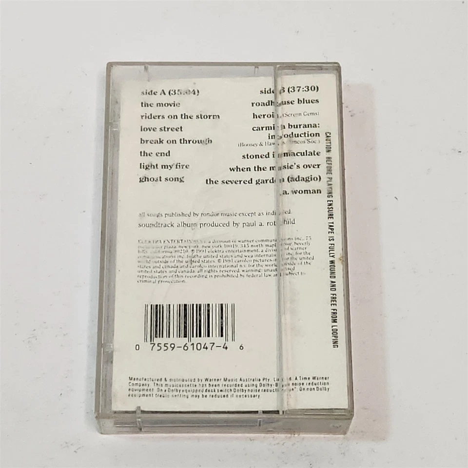 The Doors Soundtrack Cassette Tape Elektra Records 755961047-4 - Image 3 of 4