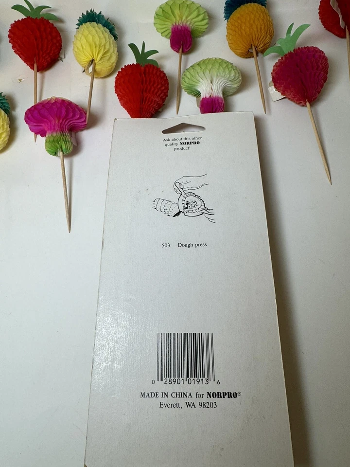 "Lote de 12" vintage de 4"" piña fresa selecciones de setas de panal con caja" Foto 2 de 4