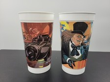 2 Vintage 1992 McDonalds McDonald's Coca cola BATMAN RETURNS Movie Promo Cup