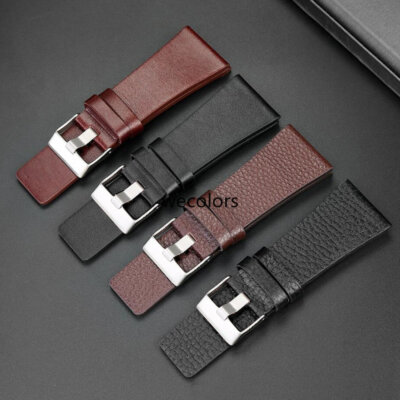 Genuine Leder Armband Big Uhrenarmband Strap Buckle Verschluss Ersatz 22-32mm