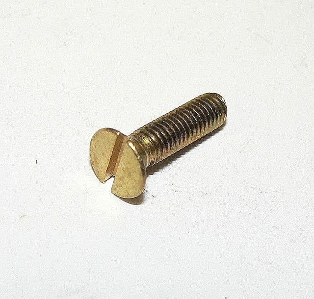 10/32 x 3/4" SLOTTED FLAT HEAD SOLID BRASS MACHINE SCREWS LOT OF 100