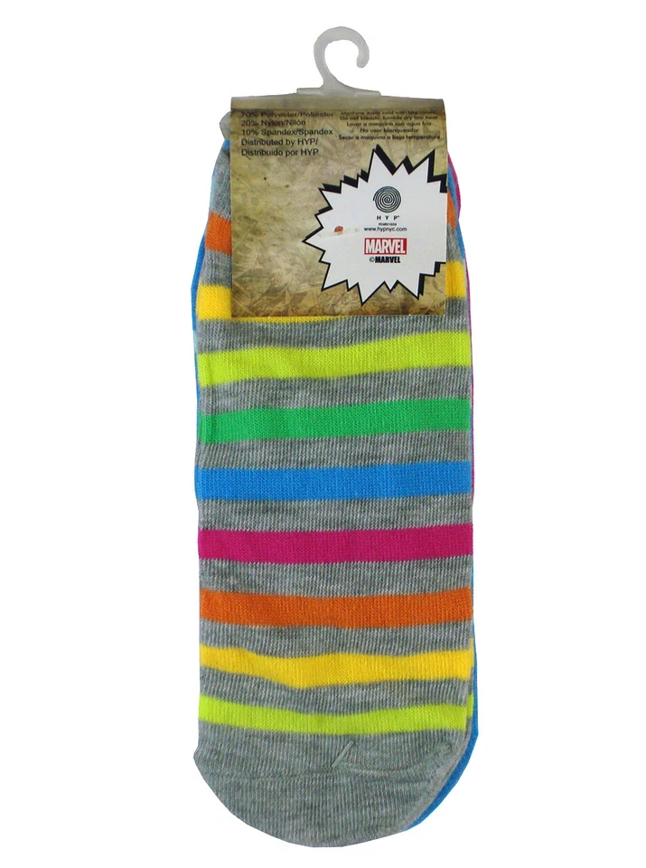 I Love Super Heroes Women's Ankle-High Socks 4-Pack Marvel Comics Brand New - Image 3 of 4