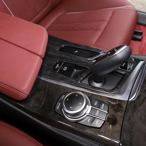 Black Wood Grain Gear Shift Panel Cover Trim for BMW 5 Series G30 2018-2022 - Picture 5 of 11
