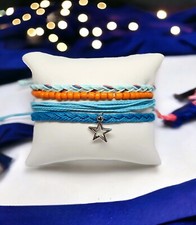 Colorful Friendship String Bracelet STAR BEACH Pack of 4 Waterproof Stackable