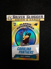 2022 Matt Corral Panini Classics Classic Beginnings Gold /99 #CB-4 RC Panthers 