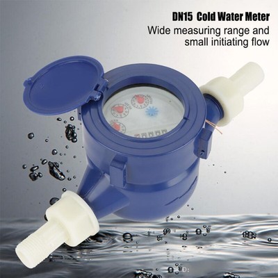 Water Meter DN15 Garden Hose Water Meter Plastic Cold Water Meter Home