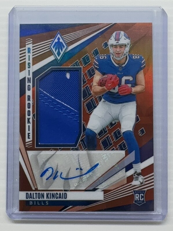 2023 Panini Phoenix Dalton Kincaid Rising Rookie Orange Patch Auto #35/99 Bills