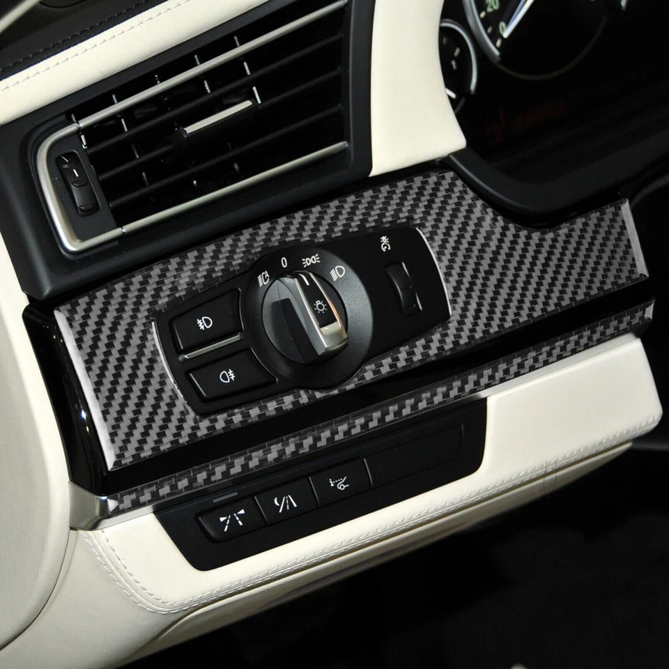 26Pcs Carbon Fiber Interior Center Console Trim Kits For BMW 7 Series F01 09-15 - Imagem 2 de 4