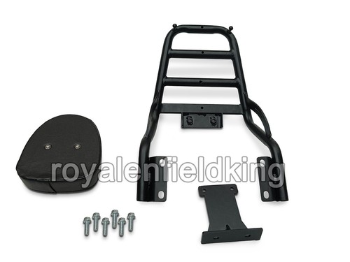 Adatto Per Royal Enfield Bear 650 "Portapacchi Posteriore Con Schienale, Nero" - Foto 3 di 10